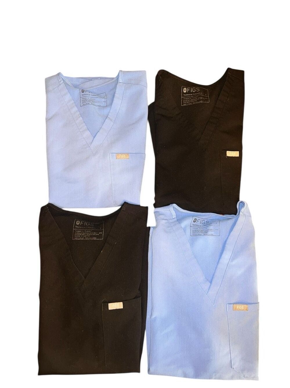 4 Figs Catarina woman’s Small blue black scrub nurse one pocket top hospital